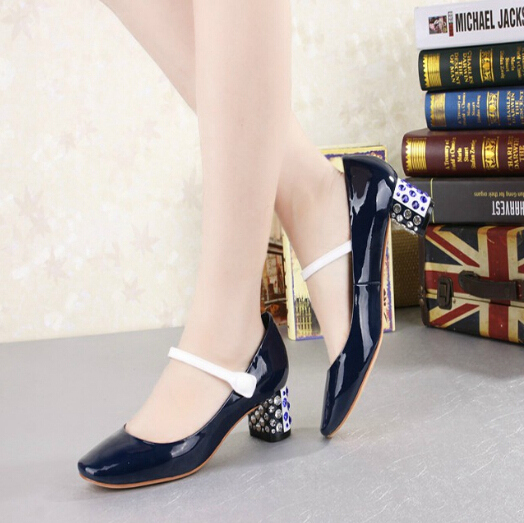 2015 Miu Miu new Arrivals Patent leather shoes