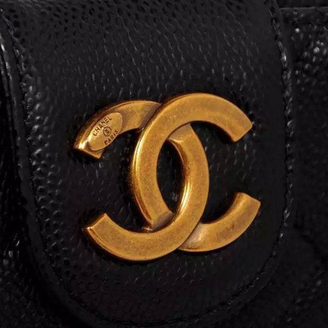 2015 New Chanel Bag Original Caviar Leather A45009 Black