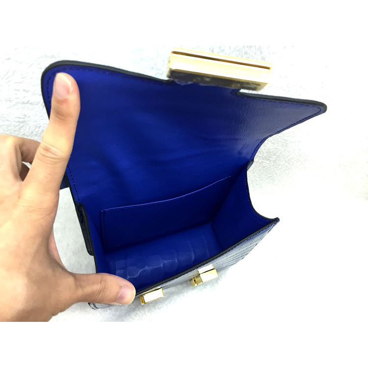 2015 Popular Style Hermes Constance Bag Crocodile stripes Leather H9998S Blue