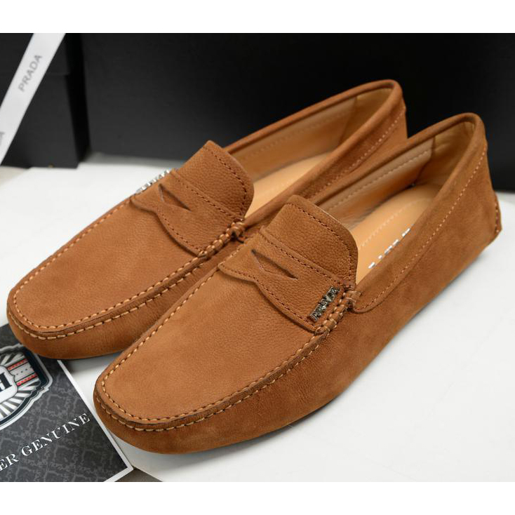 2015 Prada men Buckskin leather casual shoes