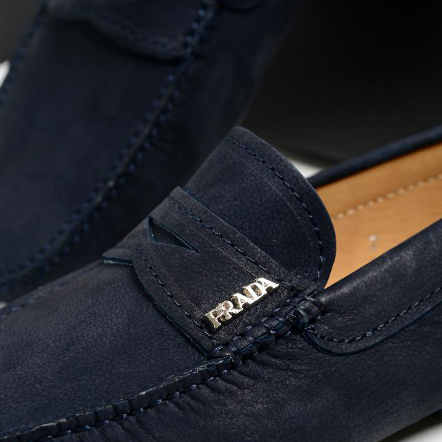 2015 Prada men Buckskin leather casual shoes