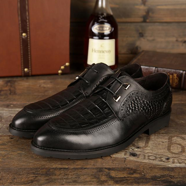 2015 Prada men Crocodile stripes casual shoes