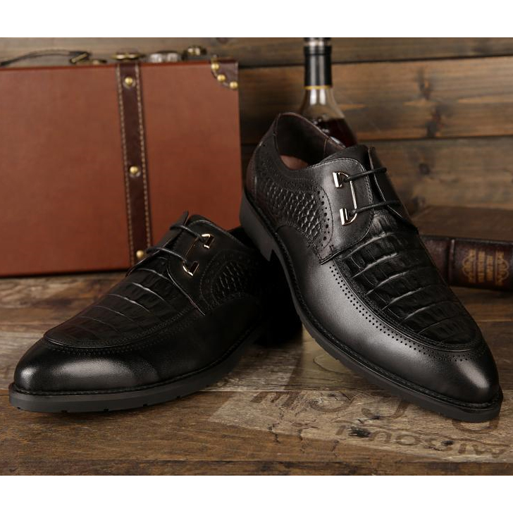 2015 Prada men Crocodile stripes casual shoes