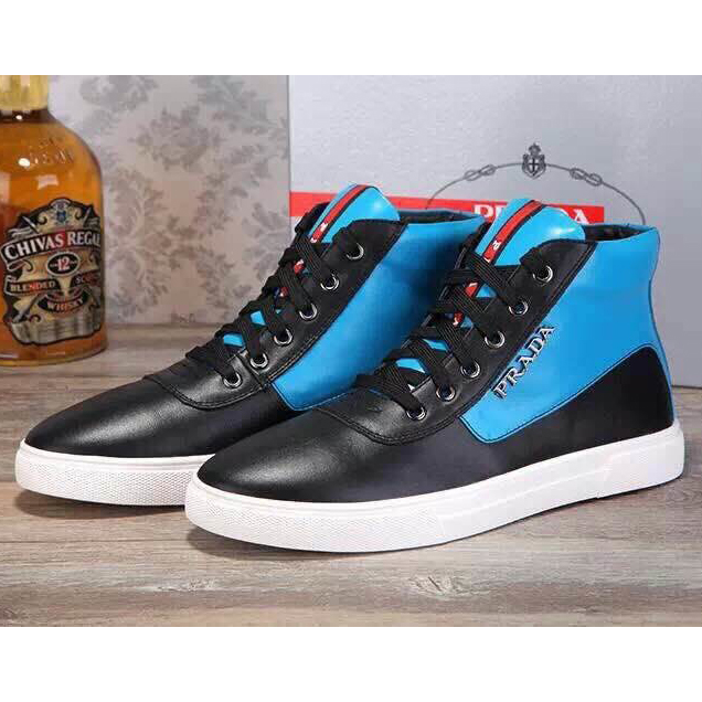 2015 Prada men High-top casual  shoes