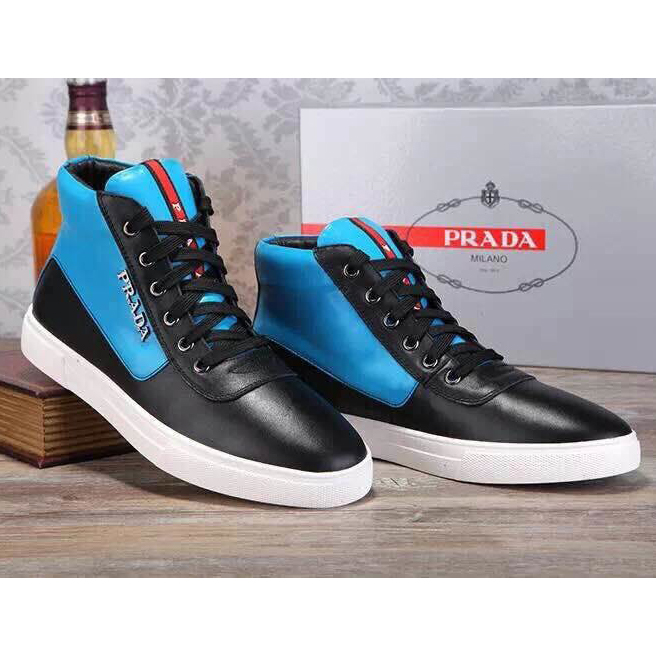 2015 Prada men High-top casual  shoes