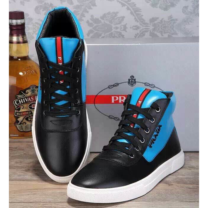 2015 Prada men High-top casual  shoes