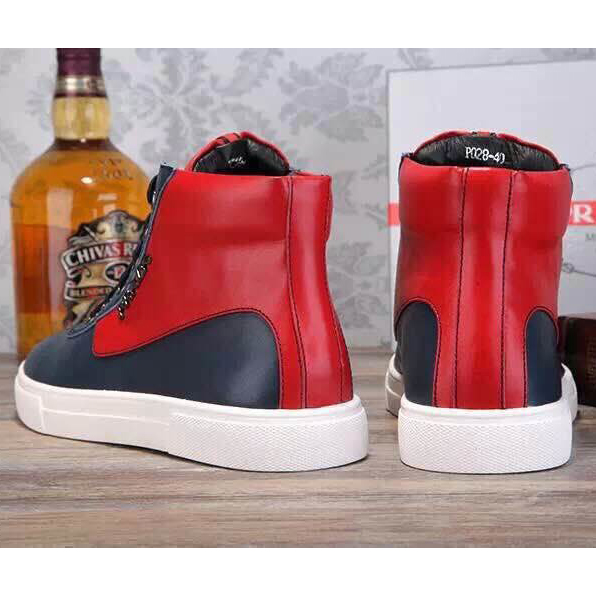 2015 Prada men High-top casual  shoes