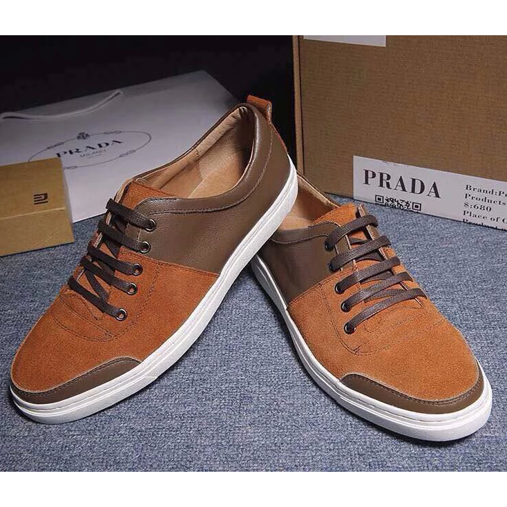 2015 Prada men Nubuck casual shoes