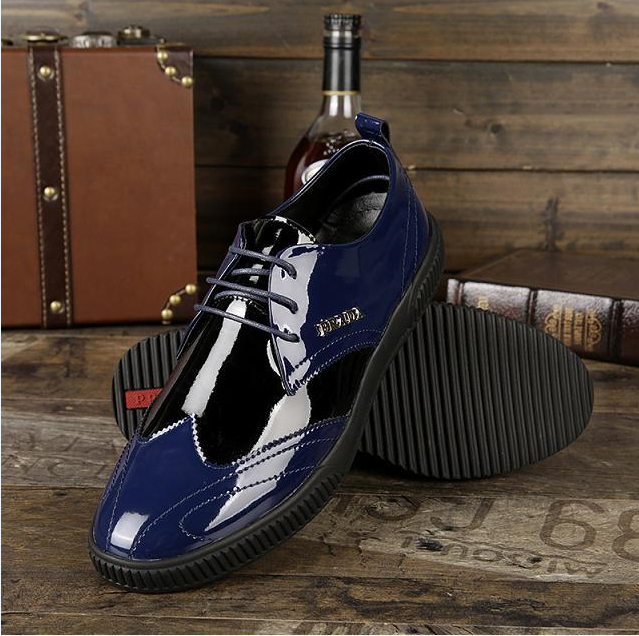 2015 Prada men Patent leather sports casual shoes