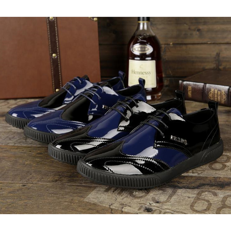 2015 Prada men Patent leather sports casual shoes