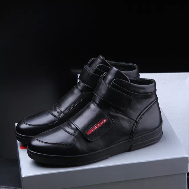 2015 Prada men Warm high-top boots