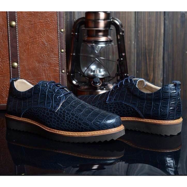 2015 Prada men crocodile striped casual shoes