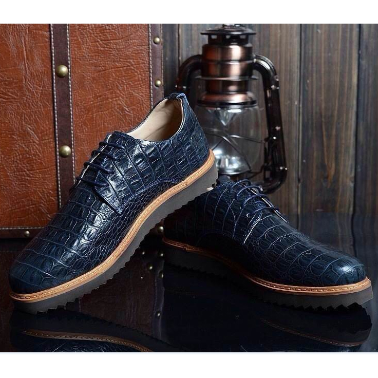 2015 Prada men crocodile striped casual shoes