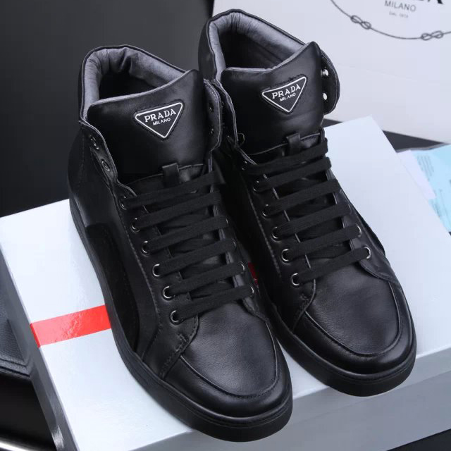 2015 Prada men high-top casual shoes