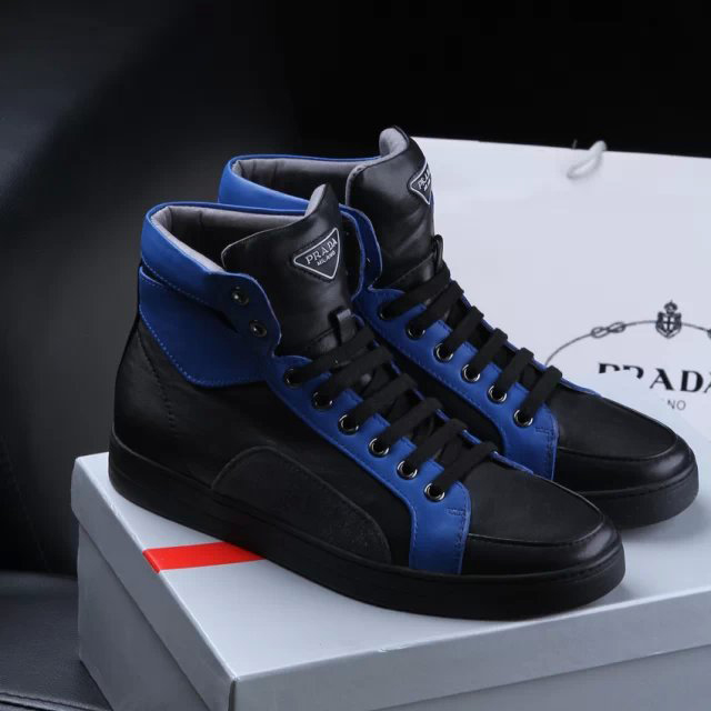 2015 Prada men high-top casual shoes