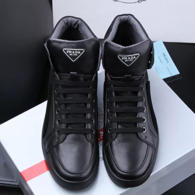 2015 Prada men high-top casual shoes