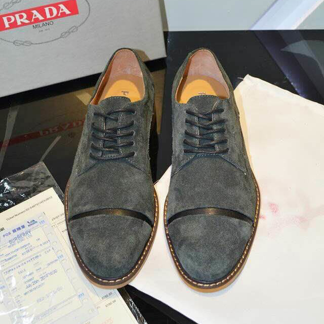 2015 Prada men nubuck casual shoes