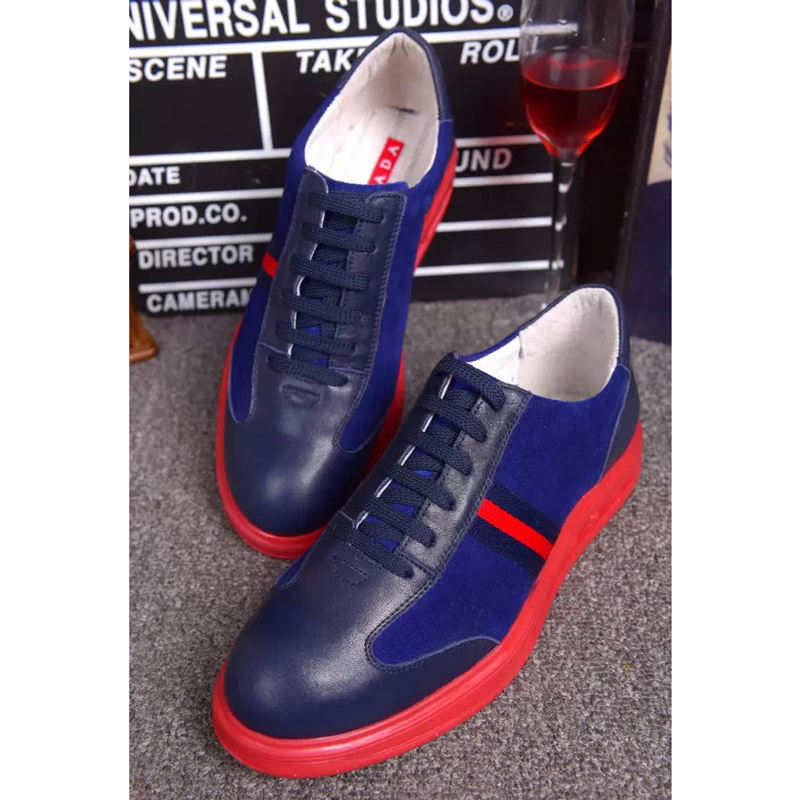 2015 Prada men nubuck casual shoes