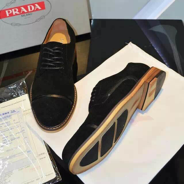 2015 Prada men nubuck casual shoes