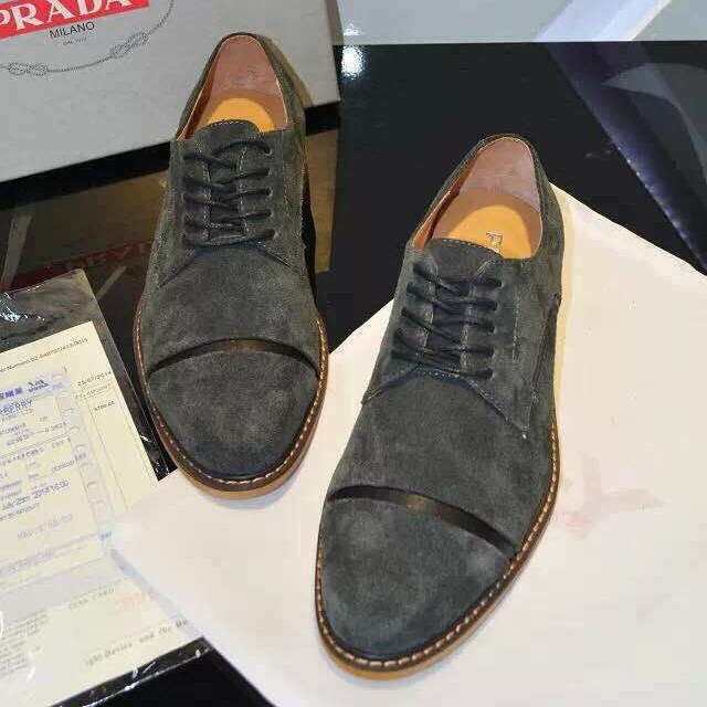 2015 Prada men nubuck casual shoes