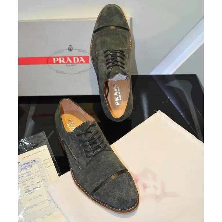 2015 Prada men nubuck casual shoes