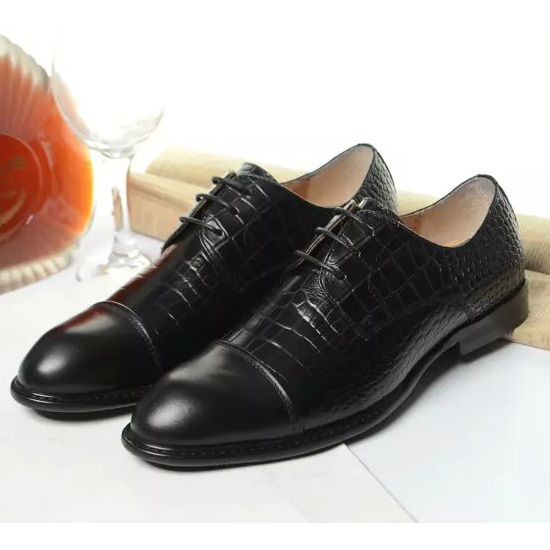 2015 Prada men stone striped leather shoes