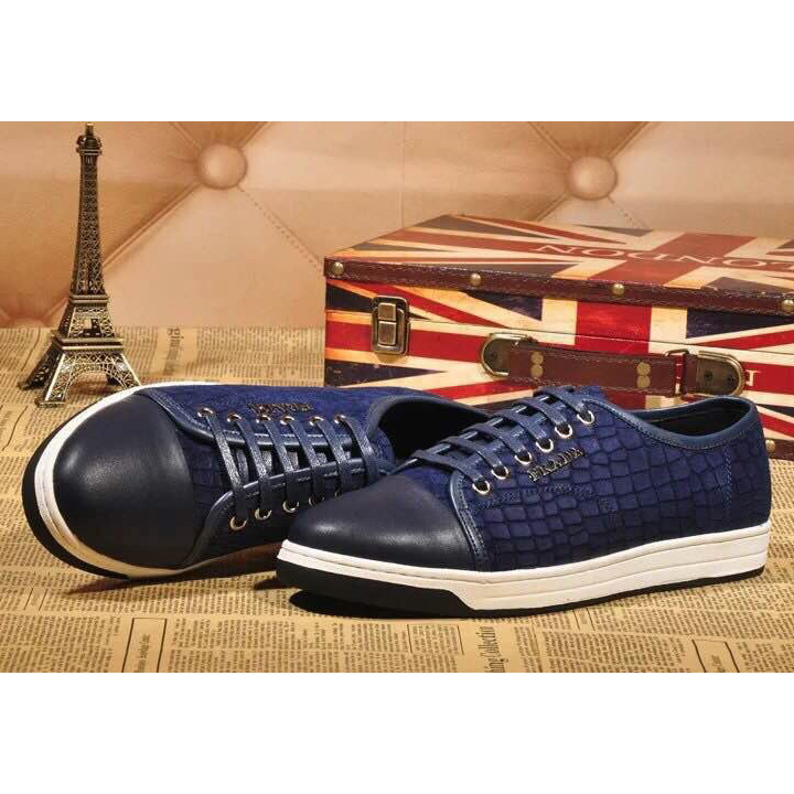 2015 Prada men stone stripes casual shoes