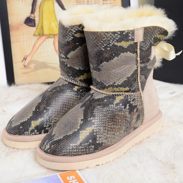 2015 UGG women Snakeskin pattern snow boots