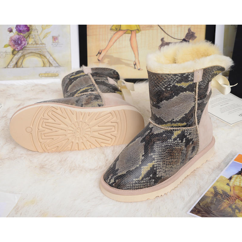 2015 UGG women Snakeskin pattern snow boots