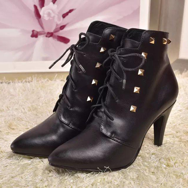 2015 Valentino women Strap rivet Stiletto boots