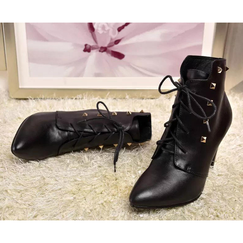 2015 Valentino women Strap rivet Stiletto boots