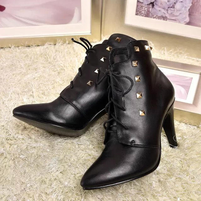 2015 Valentino women Strap rivet Stiletto boots