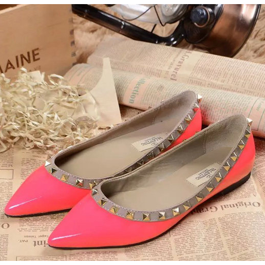 2015 Valentino women flats shoes with rivet