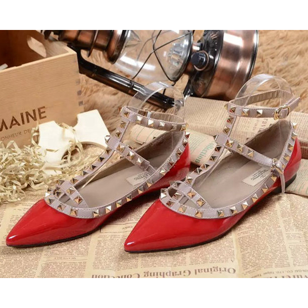 2015 Valentino women flats shoes with rivet