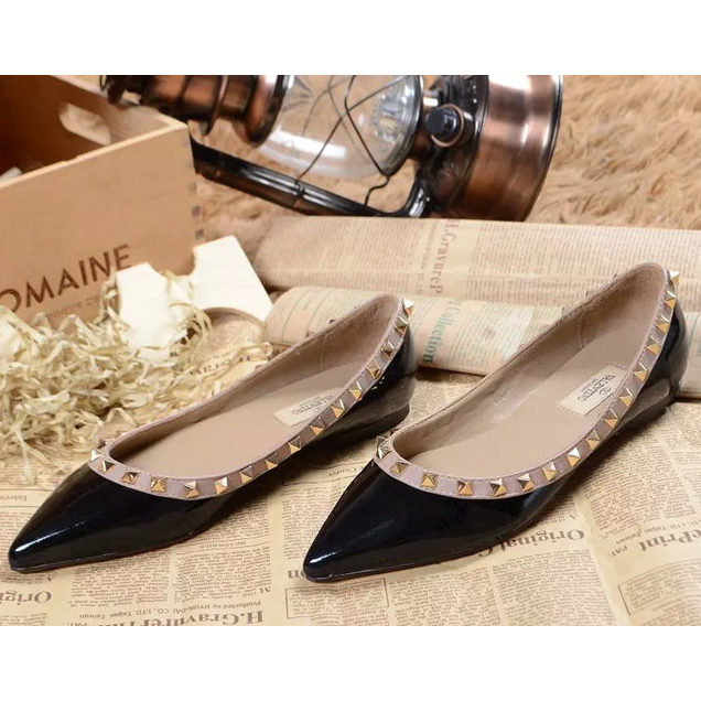 2015 Valentino women flats shoes with rivet