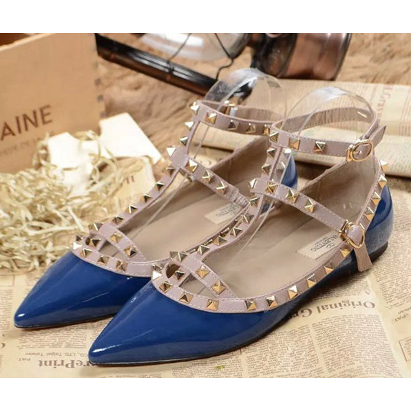 2015 Valentino women flats shoes with rivet