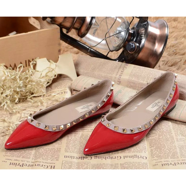 2015 Valentino women flats shoes with rivet