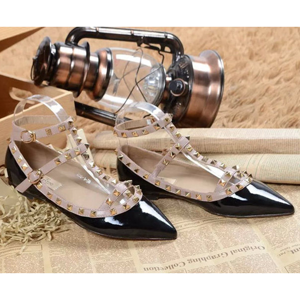 2015 Valentino women flats shoes with rivet