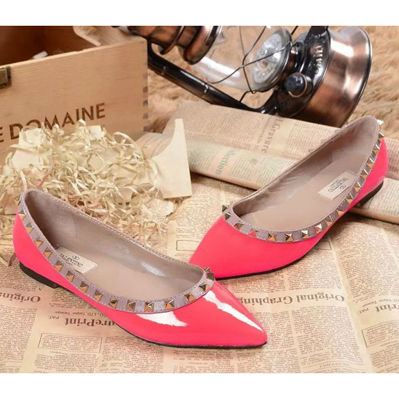 2015 Valentino women flats shoes with rivet