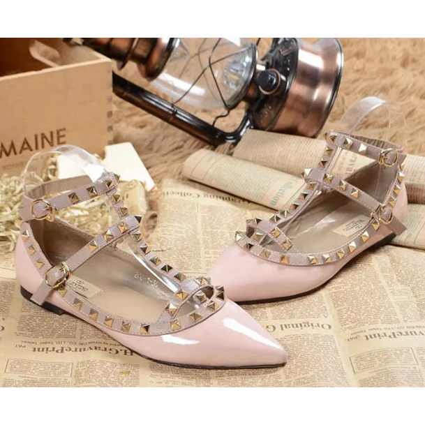 2015 Valentino women flats shoes with rivet