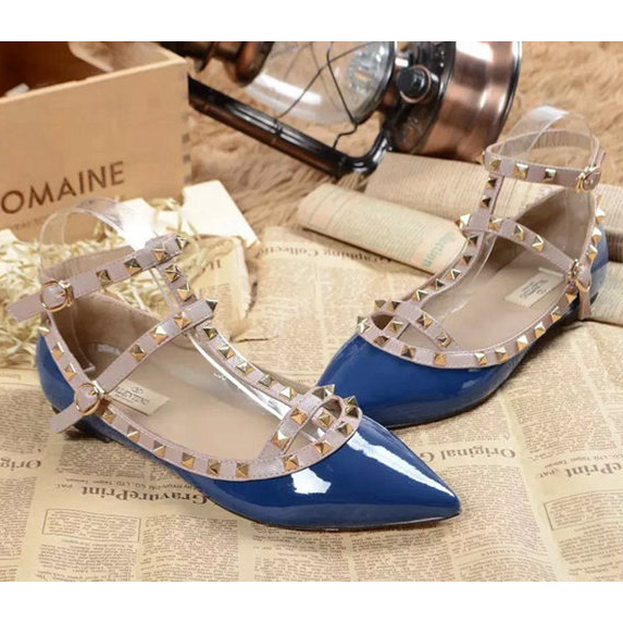 2015 Valentino women flats shoes with rivet