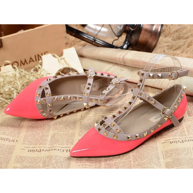 2015 Valentino women flats shoes with rivet