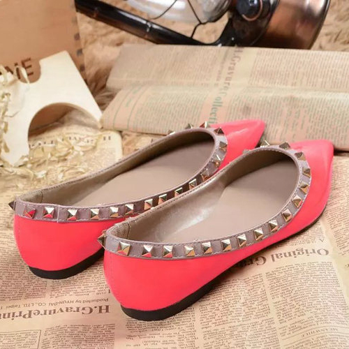 2015 Valentino women flats shoes with rivet