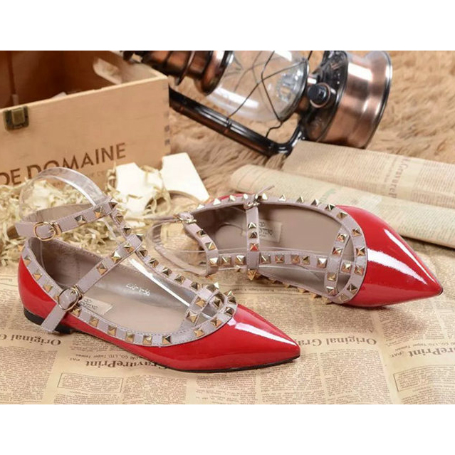 2015 Valentino women flats shoes with rivet