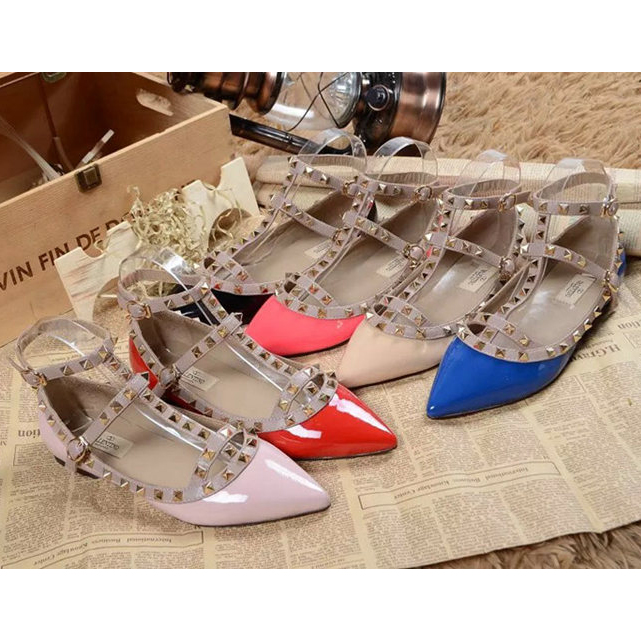 2015 Valentino women flats shoes with rivet