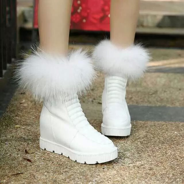 2015 chanel New Arrivals Fox fur boots