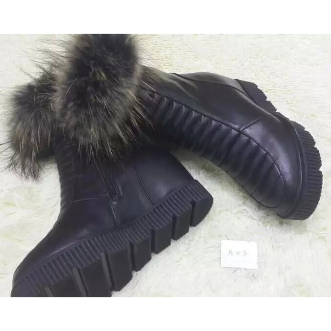 2015 chanel New Arrivals Fox fur boots