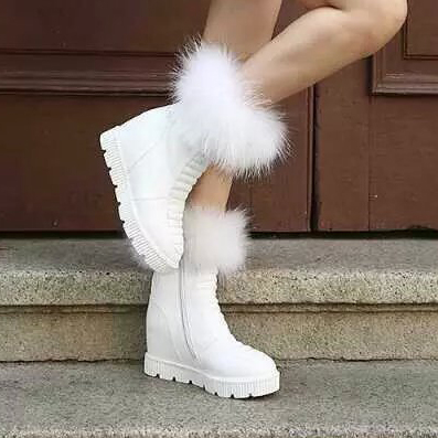 2015 chanel New Arrivals Fox fur boots