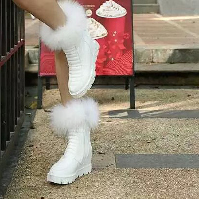 2015 chanel New Arrivals Fox fur boots