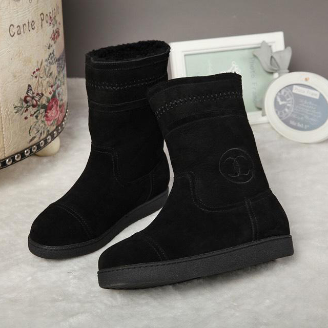 2015 chanel New Arrivals Lambs wool warm snow boots